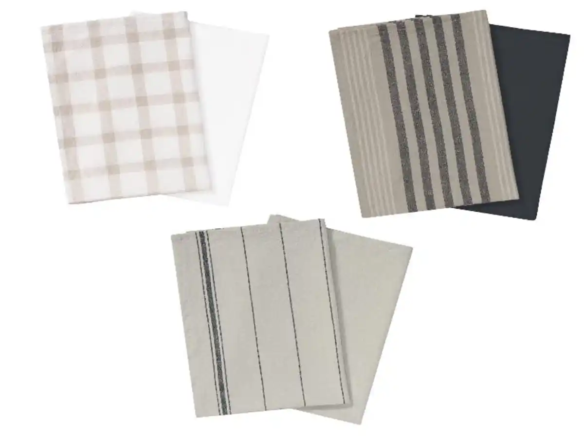 Bild 1 von LIVARNO home Baumwoll-Leinen-Geschirrtücher, 2 Stück