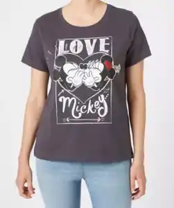 Mickey and Minnie Mouse T-Shirt, anthrazit
