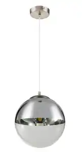 Hängeleuchte Varus in Chromfarben max. 40 Watt, Chromfarben, Transparent
