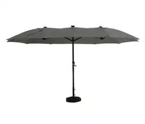 LECO Doppel-Sonnenschirm* mit LED-Beleuchtung, oval, ca. 270 x 460 cm, anthrazit