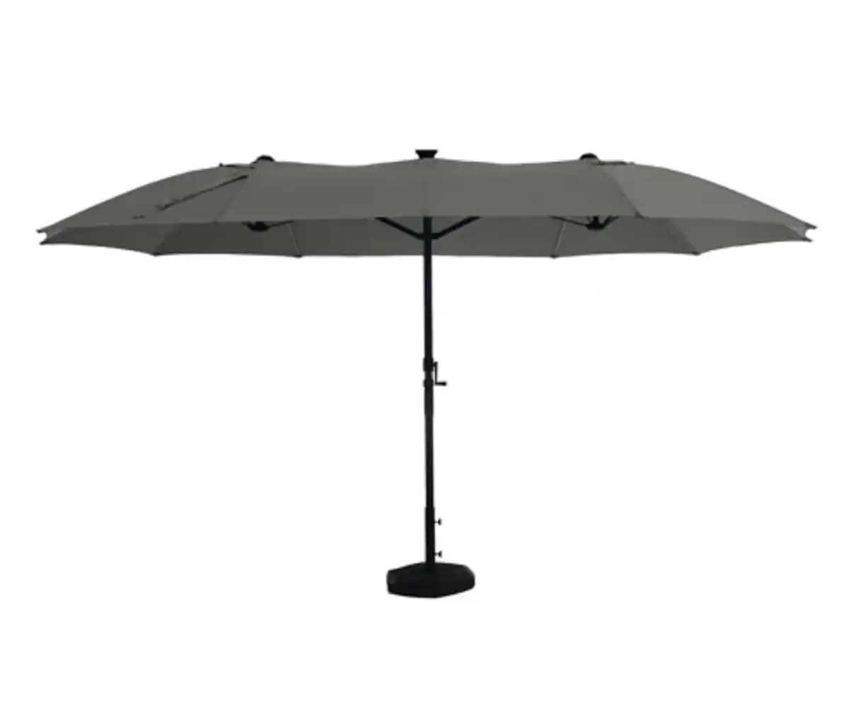 Bild 1 von LECO Doppel-Sonnenschirm* mit LED-Beleuchtung, oval, ca. 270 x 460 cm, anthrazit