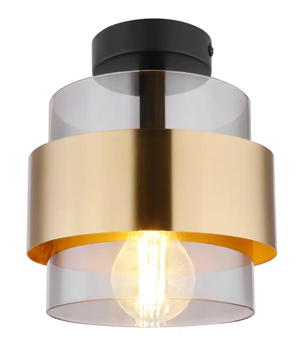 Bild 1 von Deckenleuchte Milley Schwarz/Messingfarben Deckenlampe, Schwarz, Messingfarben