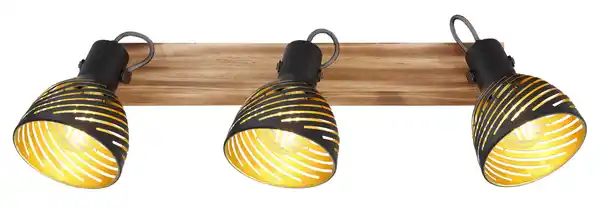 Bild 1 von Strahler Lenna max. 40 Watt, Schwarz, Goldfarben, Dunkelbraun