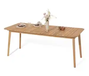 Doppelt ausziehbarer Teak-Tisch