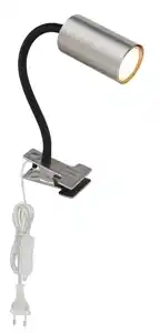 Klemmleuchte Robby max. 25 Watt, Schwarz, Nickelfarben