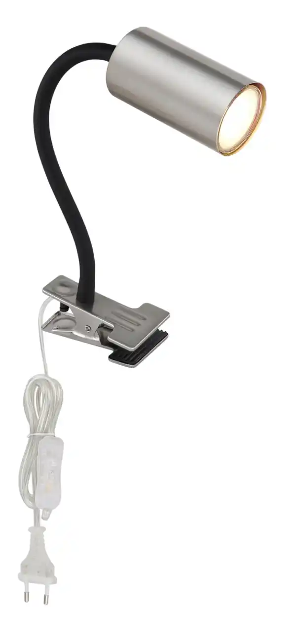Bild 1 von Klemmleuchte Robby max. 25 Watt, Schwarz, Nickelfarben