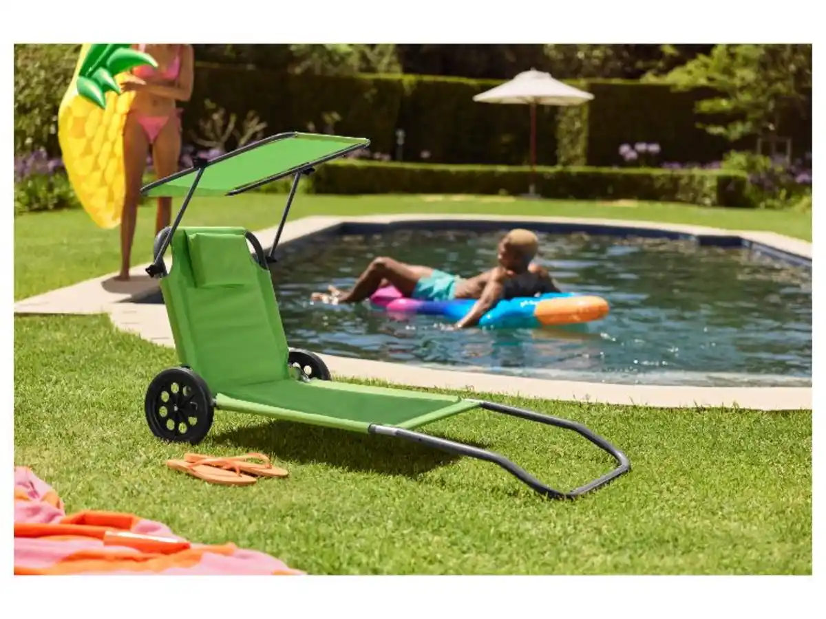 Bild 1 von CRIVIT Strand- und Transportliege, mit Sonnendach