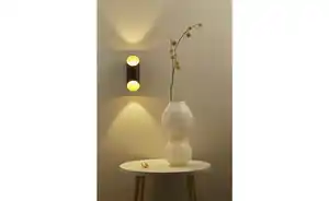 Meisterleuchten LED-Wandleuchte, 2-flammig, schwarz/gold