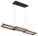 Bild 1 von LED-Hängeleuchte Illa in Schwarz/Dunkelbraun max. 30 W, Opal, Schwarz, Dunkelbraun