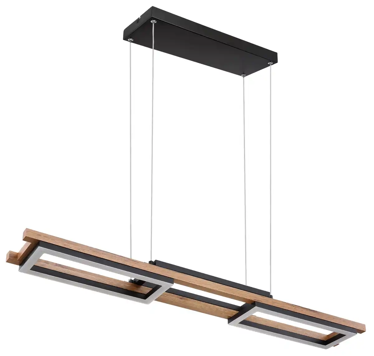 Bild 1 von LED-Hängeleuchte Illa in Schwarz/Dunkelbraun max. 30 W, Opal, Schwarz, Dunkelbraun