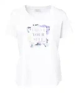 T-Shirt aus Baumwolle, weiĂź bedruckt