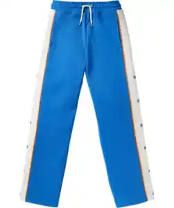 Sporthose mit Knopfleisten, blau
