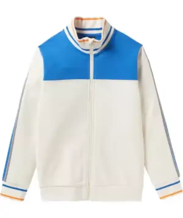 Bild 1 von Sport-Sweatjacke mit Kontraststreifen, offwhite