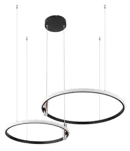 LED-Hängeleuchte 67300H in Schwarz/Gold max. 55 Watt, Opal, Schwarz, Goldfarben