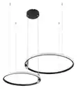 Bild 1 von LED-Hängeleuchte 67300H in Schwarz/Gold max. 55 Watt, Opal, Schwarz, Goldfarben