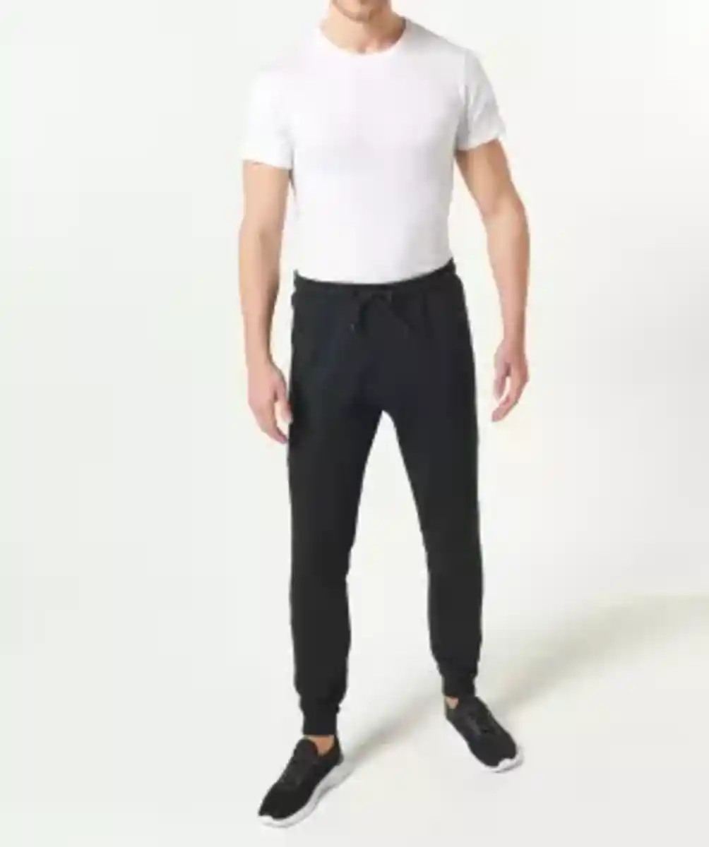 Bild 1 von Jogginghose mit Ziernähten, schwarz