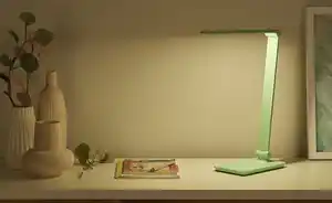 KHG LED-Tischleuchte, grün mit Qi-Charger