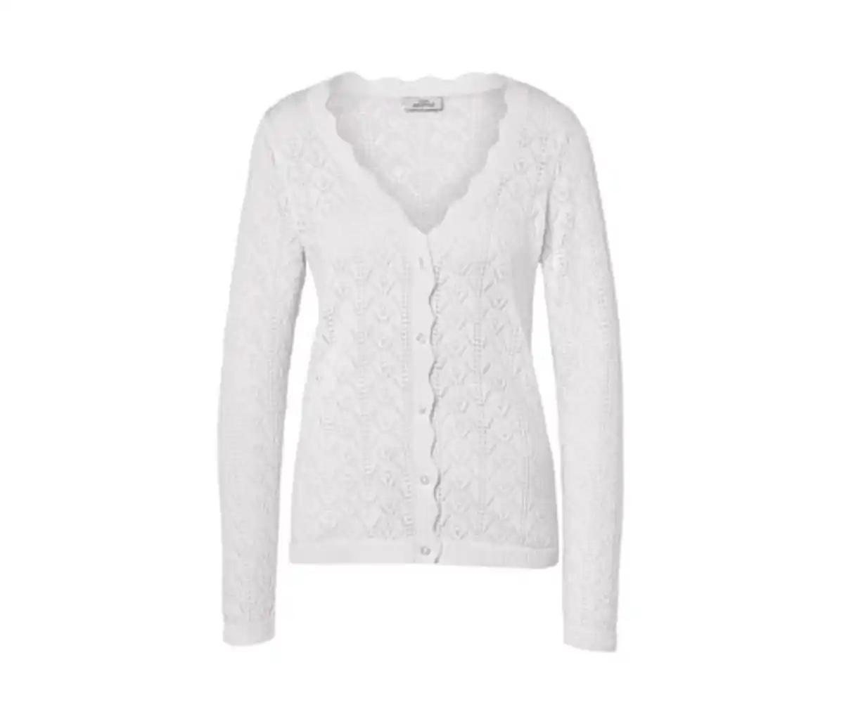 Bild 1 von Strickjacke mit Ajour-Muster, weiß