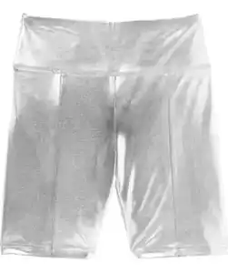 Sport-Radlerhose Metallic, silber