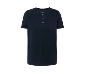 Kurzarm-Henley, navy