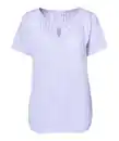 Bild 1 von T-Shirt mit elastischem Saum, lila