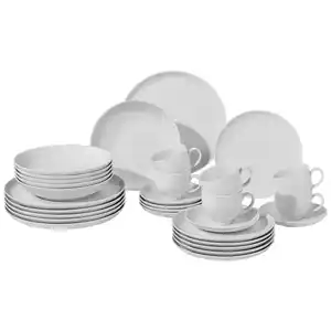 Seltmann Weiden Kombiservice Lido, Weiß, Keramik, 30-teilig, Made in Germany, Essen & Trinken, Geschirr, Geschirr-Sets, Kombiservice