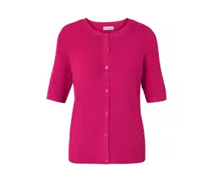 Feinstrick-Cardigan mit Leinen