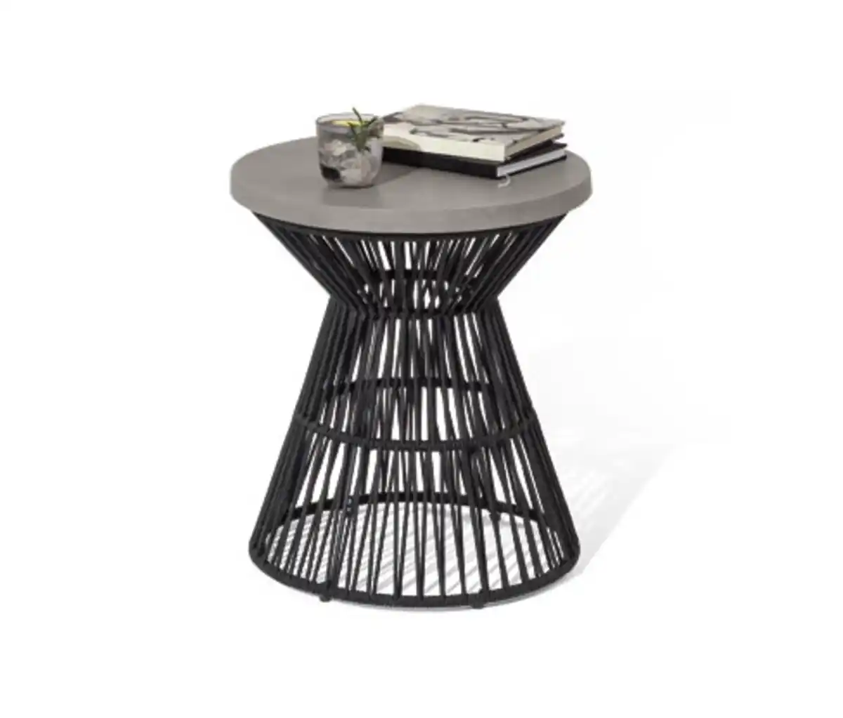 Bild 1 von Beistelltisch mit Polyzement-Tischplatte und Textilgeflecht