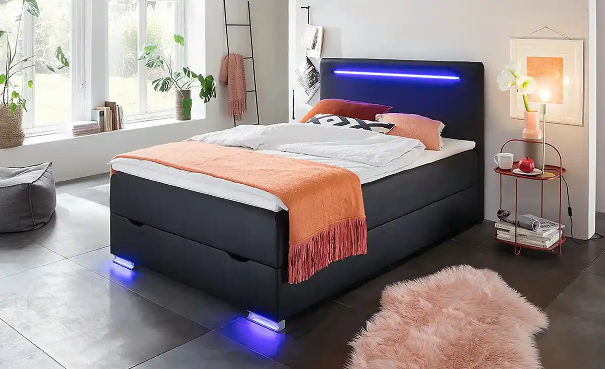 Bild 1 von Boxspringbett mit LED-Beleuchtung Knight