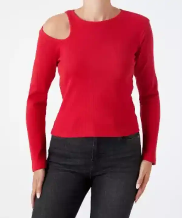 Bild 1 von Langarmshirt mit Cut-out, rot