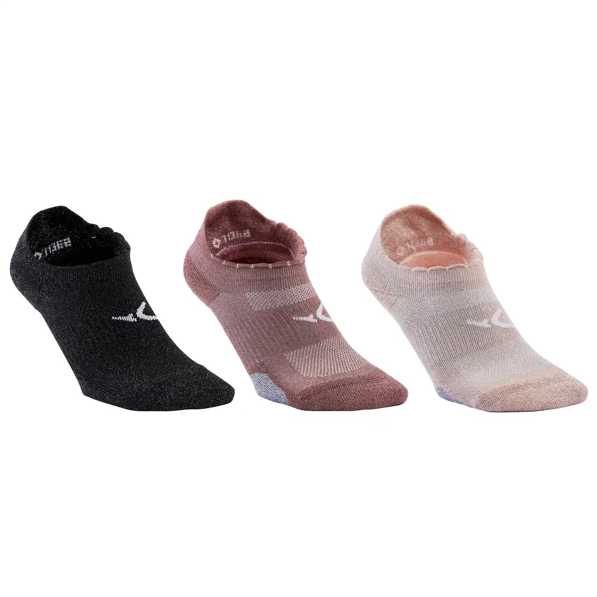 Bild 1 von DOMYOS Sportsocken Invisible Fitness mit Pailletteneffekt