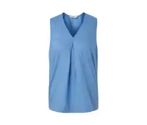Ärmellose Leinenbluse, hellblau