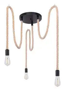 Hängeleuchte 69029-3H1 in Braun/Schwarz max. 60 Watt, Braun, Schwarz