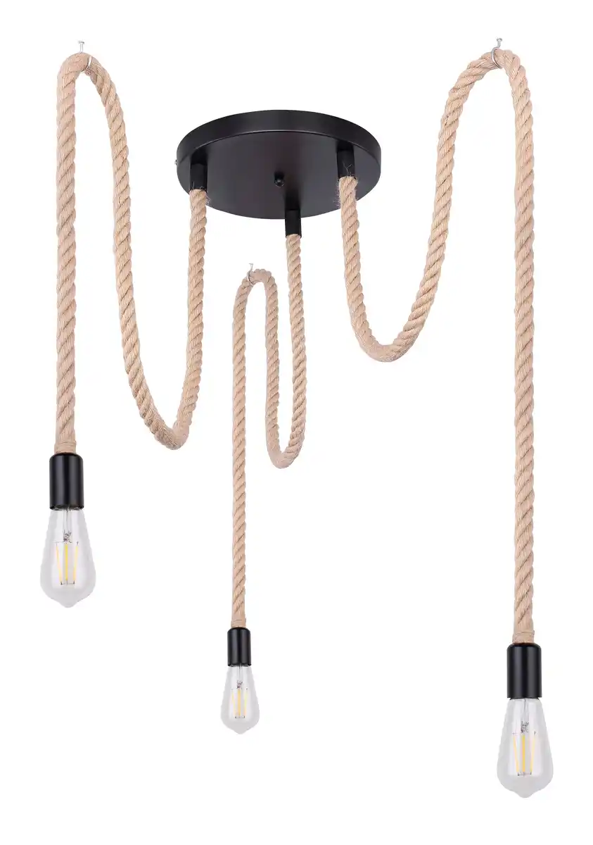 Bild 1 von Hängeleuchte 69029-3H1 in Braun/Schwarz max. 60 Watt, Braun, Schwarz