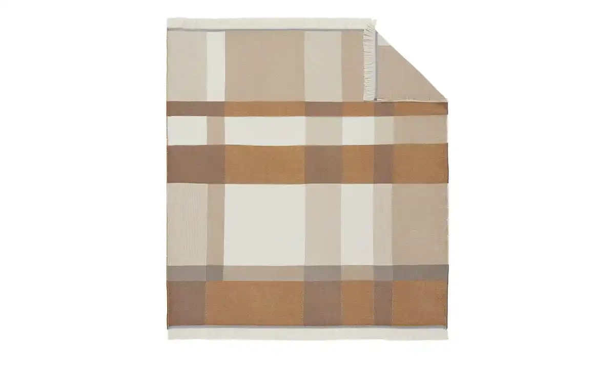 Bild 2 von como superior Wohndecke Karo-Strickdecke