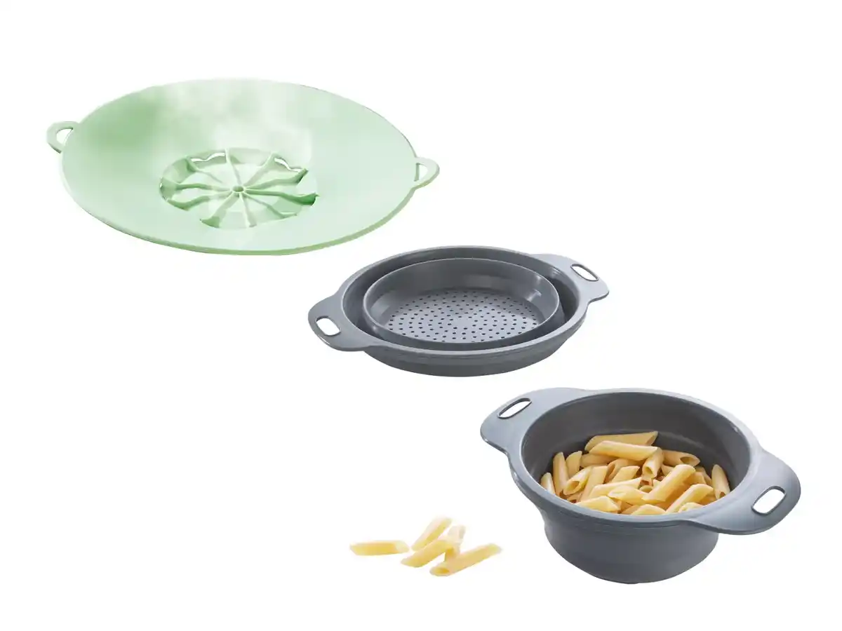 Bild 1 von LIVARNO home Küchensieb-Set faltbar/3-in-1-Kochblume