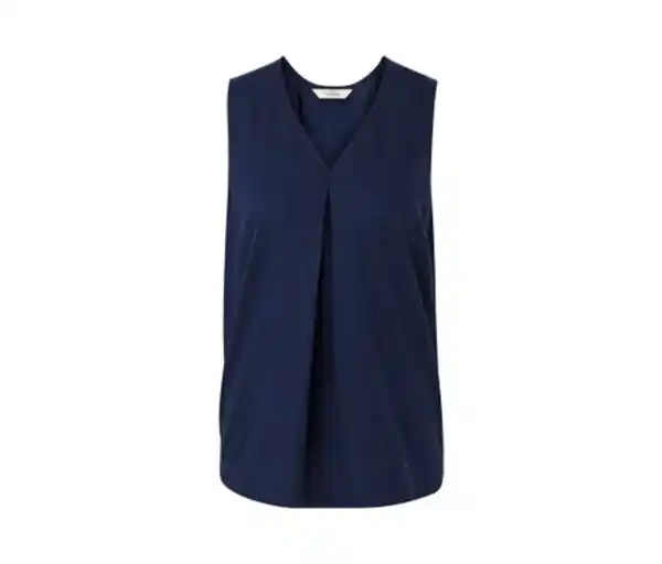 Bild 1 von Ärmellose Leinenbluse, navy