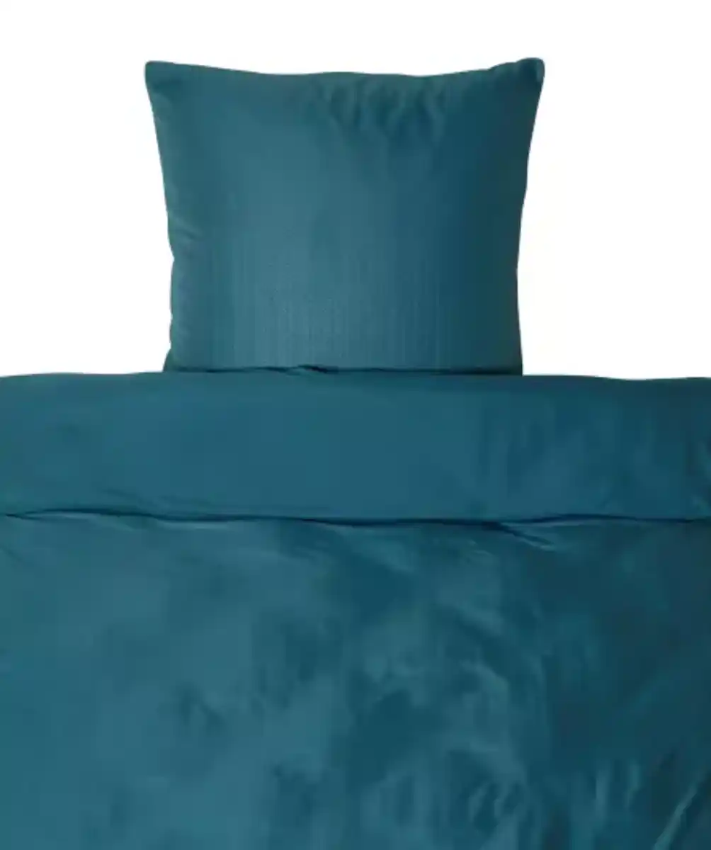 Bild 1 von Mikrofaser-Bettwäsche mit geprägtem Muster, blau