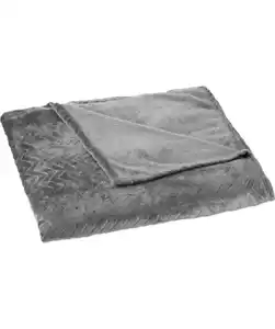 Wohndecke Zickzack, grau