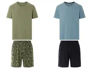 LIVERGY® Herren Pyjama, mit hohem Baumwollanteil