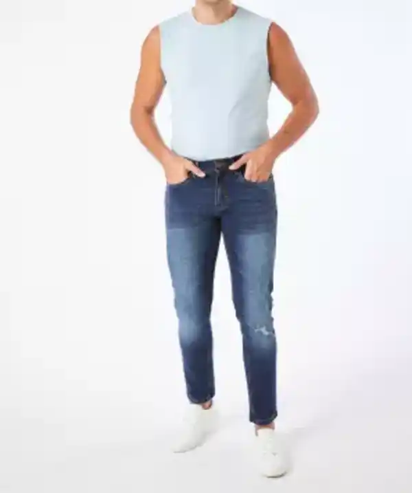 Bild 1 von Jeans mit Destroyed-Effekten, jeansblau dunkel