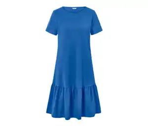 Jerseykleid mit Volant, kobaltblau