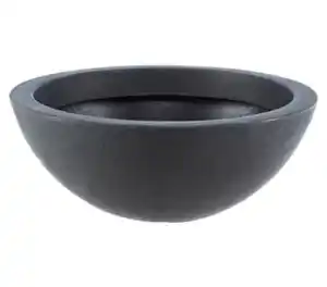 Dehner Kunststoff-Schale Miami, rund, anthrazit, ca. Ø52/H20 cm