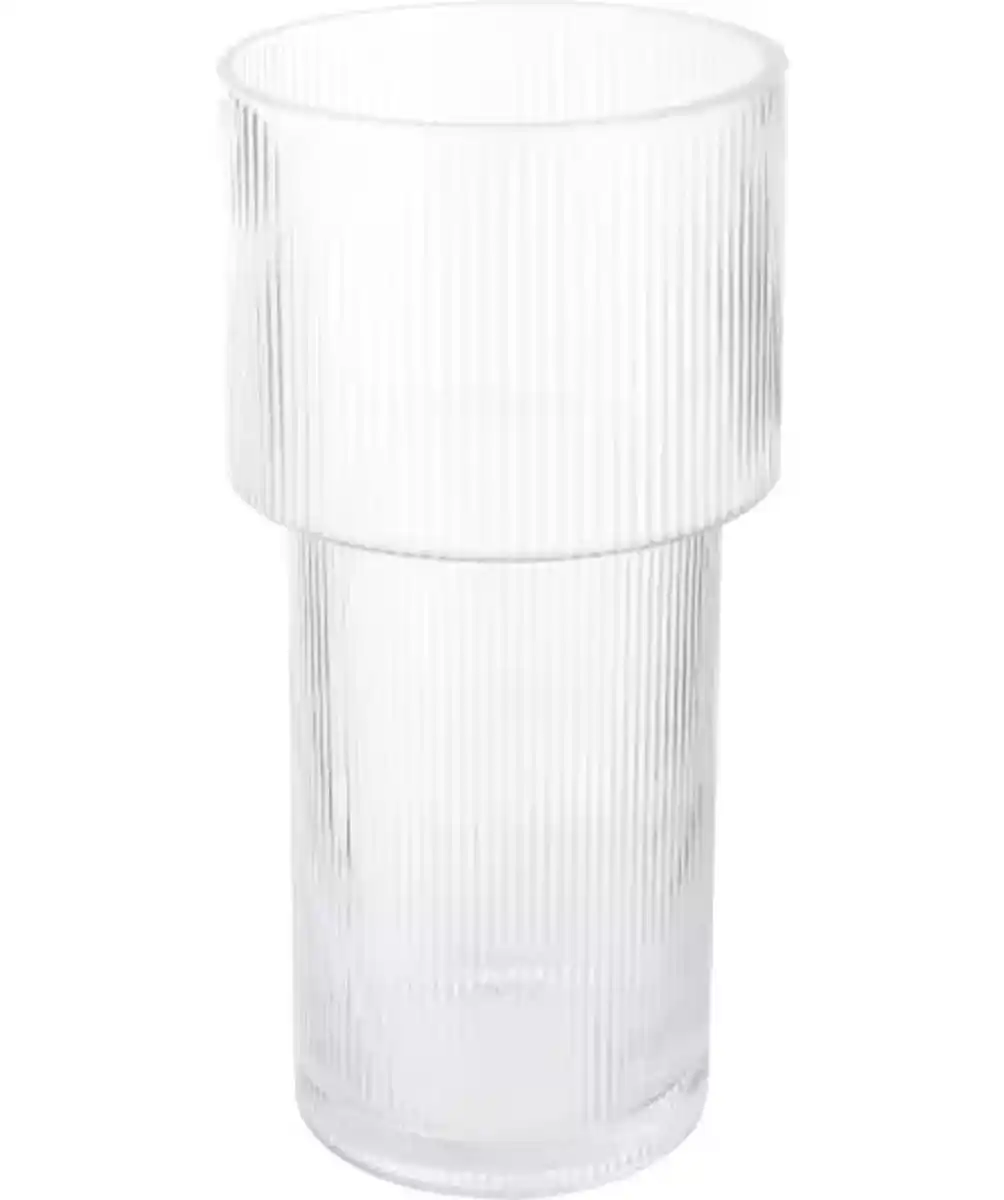 Bild 1 von Glasvase mit Rillen, transparent