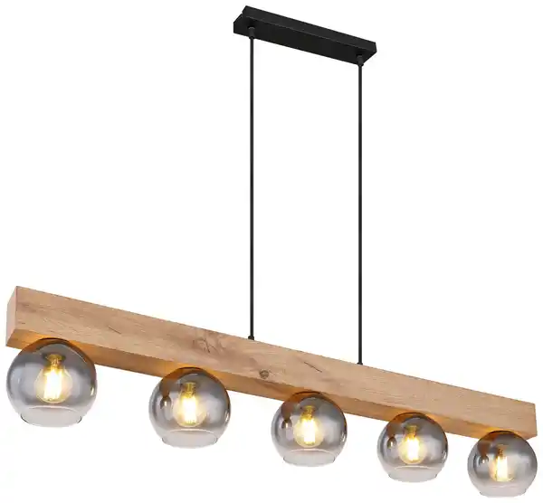 Bild 1 von Hängeleuchte Moitas max. 40 Watt, Naturfarben, Schwarz