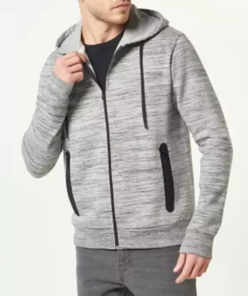 Bild 1 von Sport-Sweatjacke in Melange, grau melange