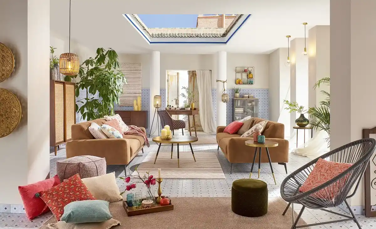 Bild 2 von Pendelleuchte, 1-flammig, Holzlamellen