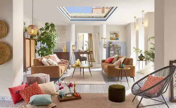 Bild 2 von Pendelleuchte, 1-flammig, Holzlamellen