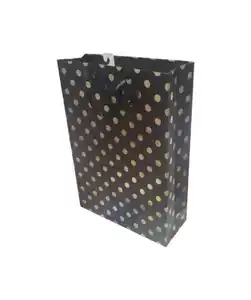 Geschenktüte Punkte, schwarz