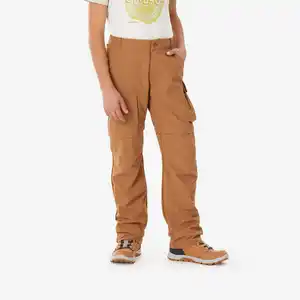 QUECHUA Wanderhose Zip-Off-Hose MH500 Kinder Gr. 122–170 braun